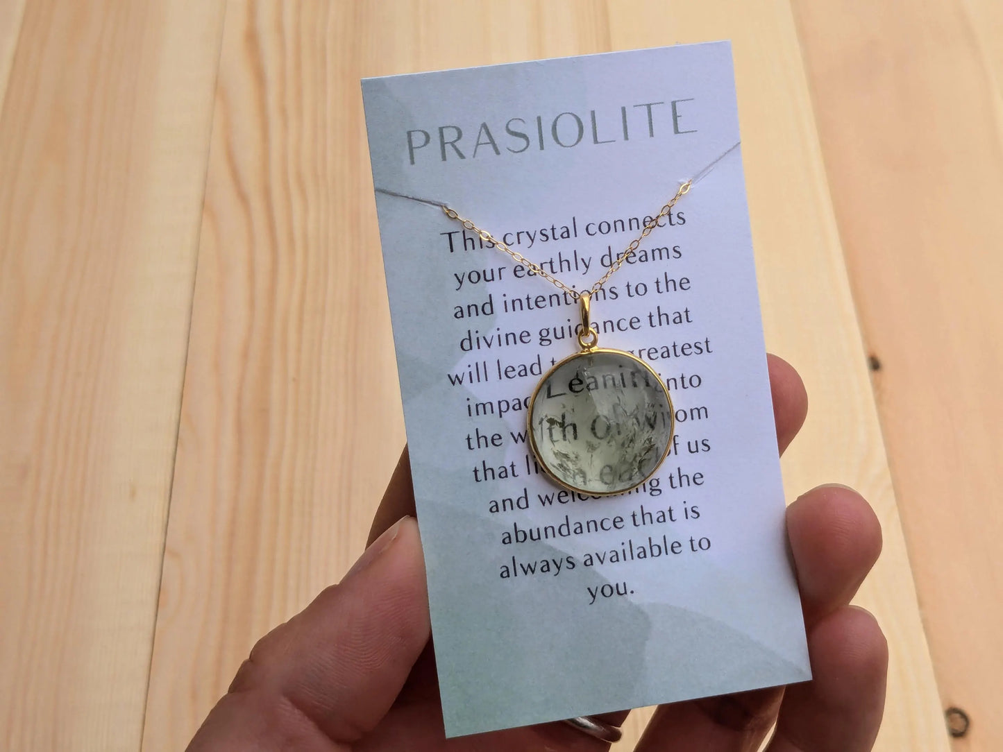 Prasiolite 14k Gold Necklace