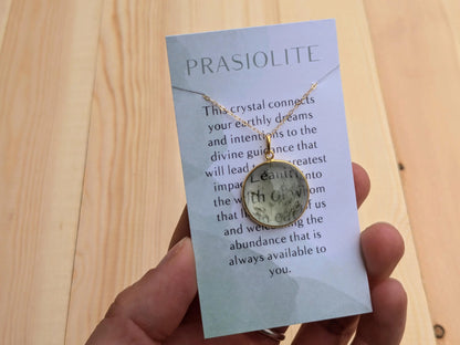 Prasiolite 14k Gold Necklace