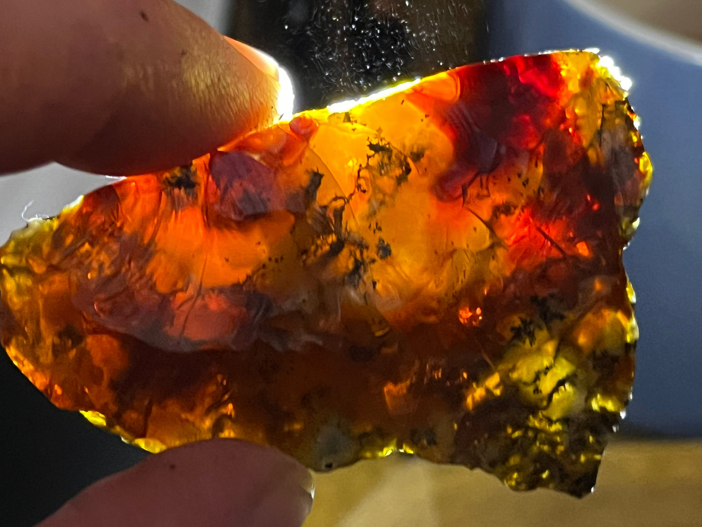 Oregon Fire Opal Rough - Stunning 3-40 Gram Natural Gemstone Pieces in Orange, Yellow, and Red
