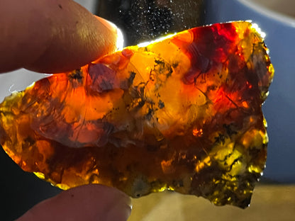 Oregon Fire Opal Rough - Stunning 3-40 Gram Natural Gemstone Pieces in Orange, Yellow, and Red