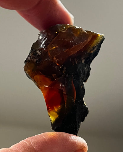 Oregon Fire Opal Rough - Stunning 3-40 Gram Natural Gemstone Pieces in Orange, Yellow, and Red