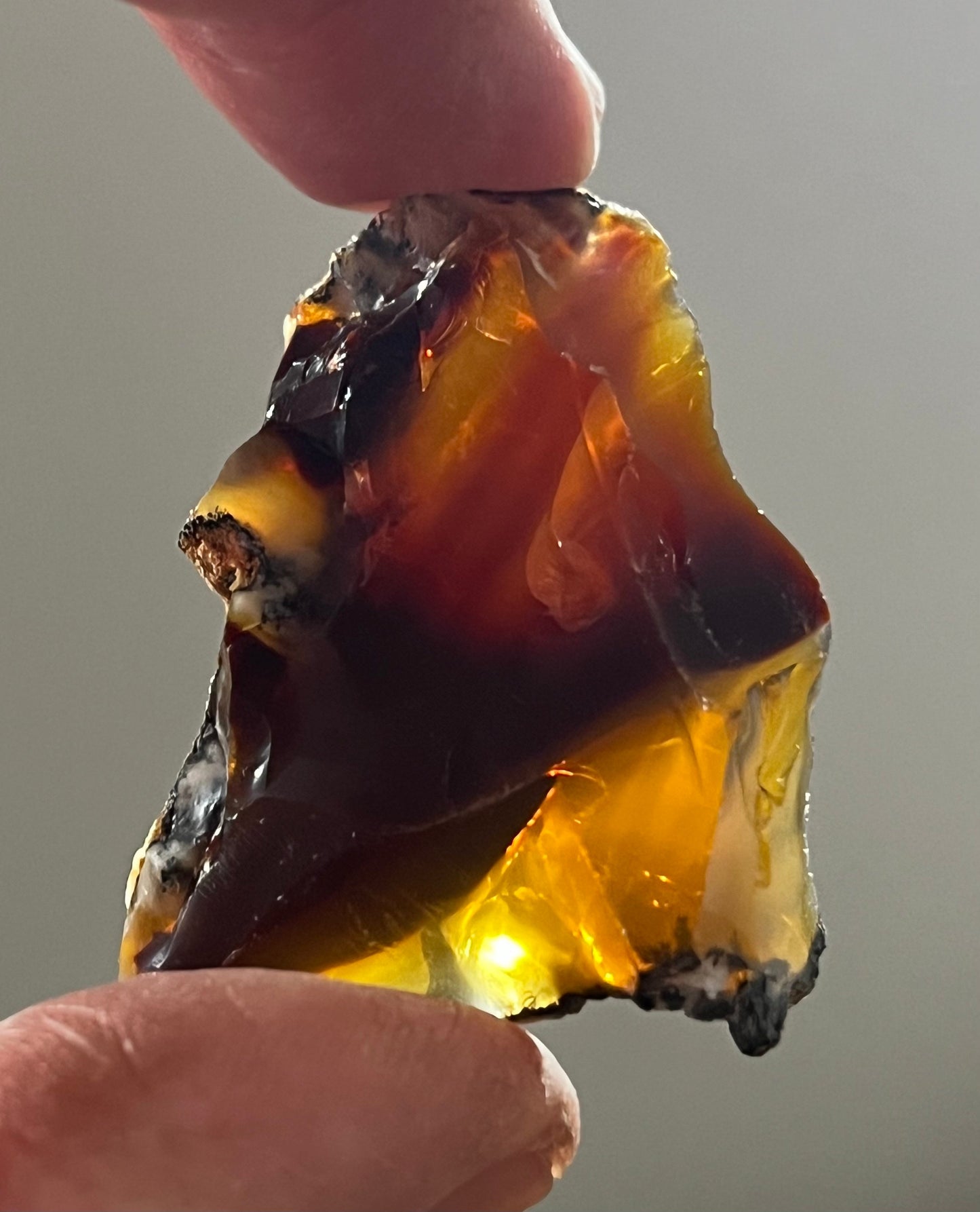 Oregon Fire Opal Rough - Stunning 3-40 Gram Natural Gemstone Pieces in Orange, Yellow, and Red