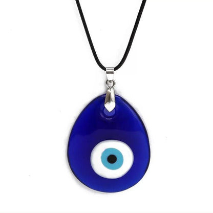 Large Blue Evil Eye Necklace – Glass Pendant Protection Amulet