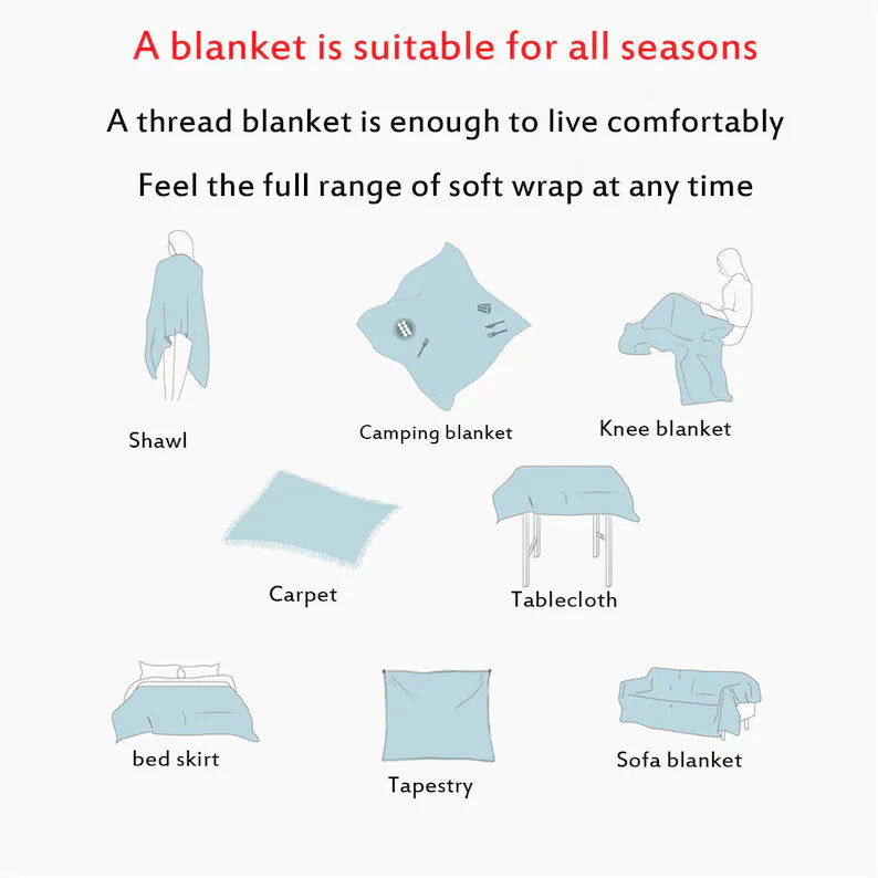 Fall Woven Blankets with pumpkin and autumn leaves.