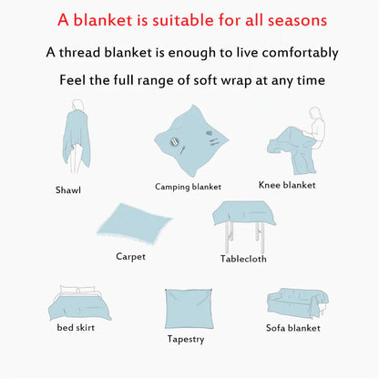 Fall Woven Blankets with pumpkin and autumn leaves.