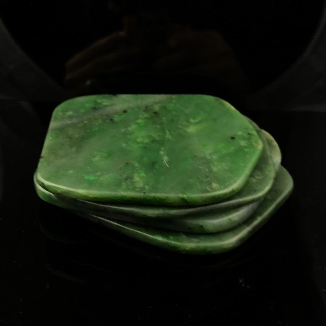 Jade Coasters Set of 4 – Canadian Nephrite Jade Stone Drinkware