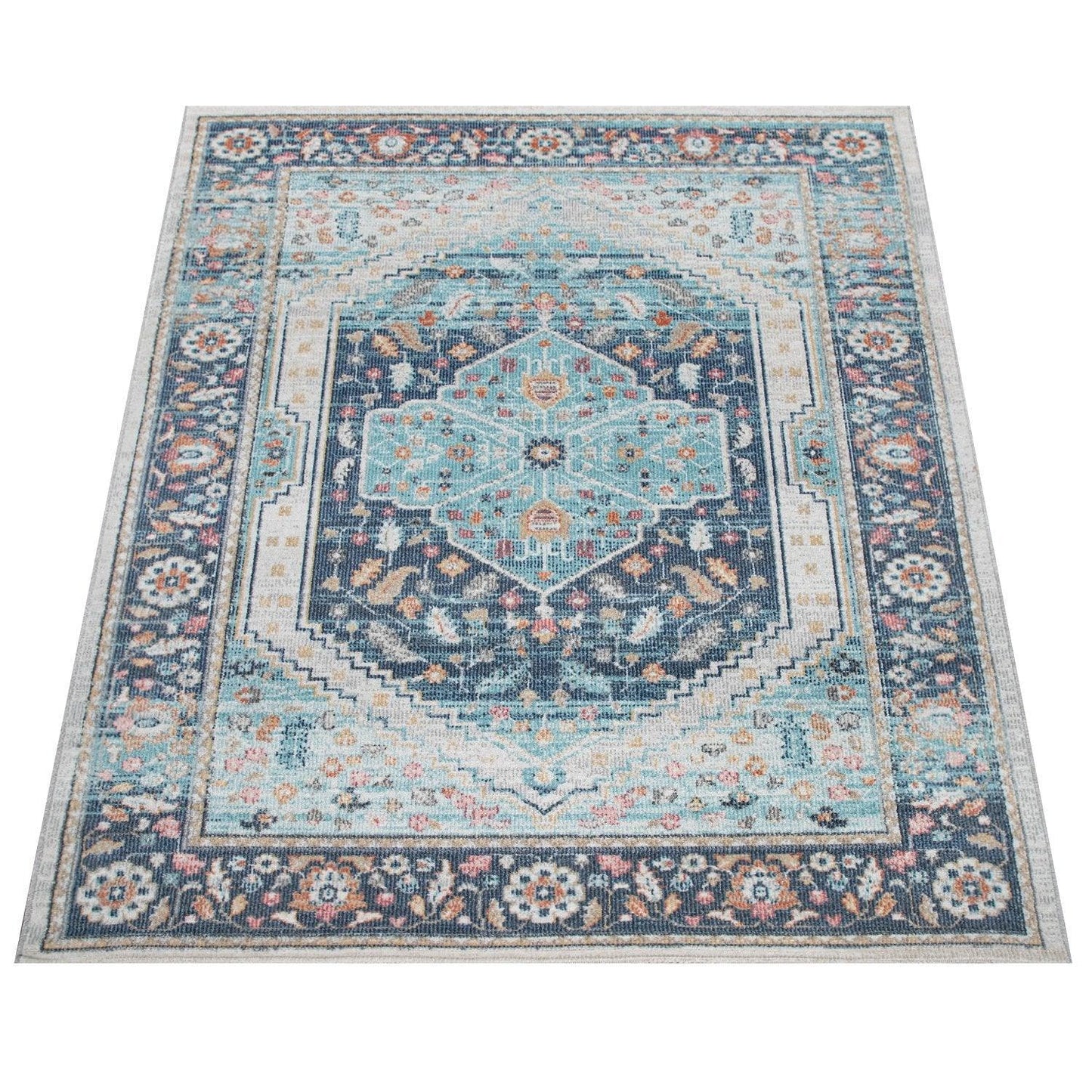 Oriental Design Rug – Classic Vintage Style Area Rug for Living Room or Bedroom