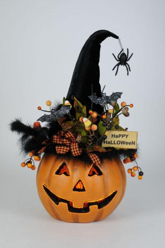Halloween Lighted Pumpkin Witch