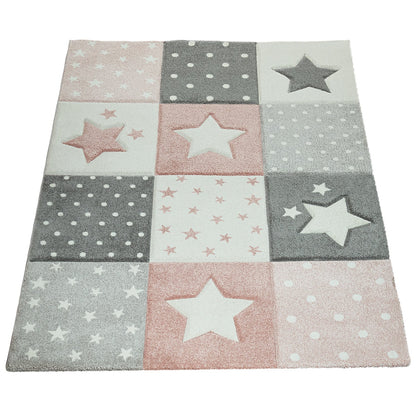 Cosmo Star Nursery Rug – Soft Kids Room Rug with Starry Design