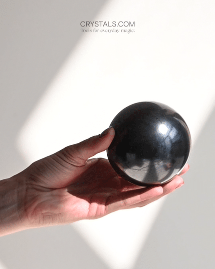 HUGE XL Shungite Sphere – EMF Protection & Grounding Crystal