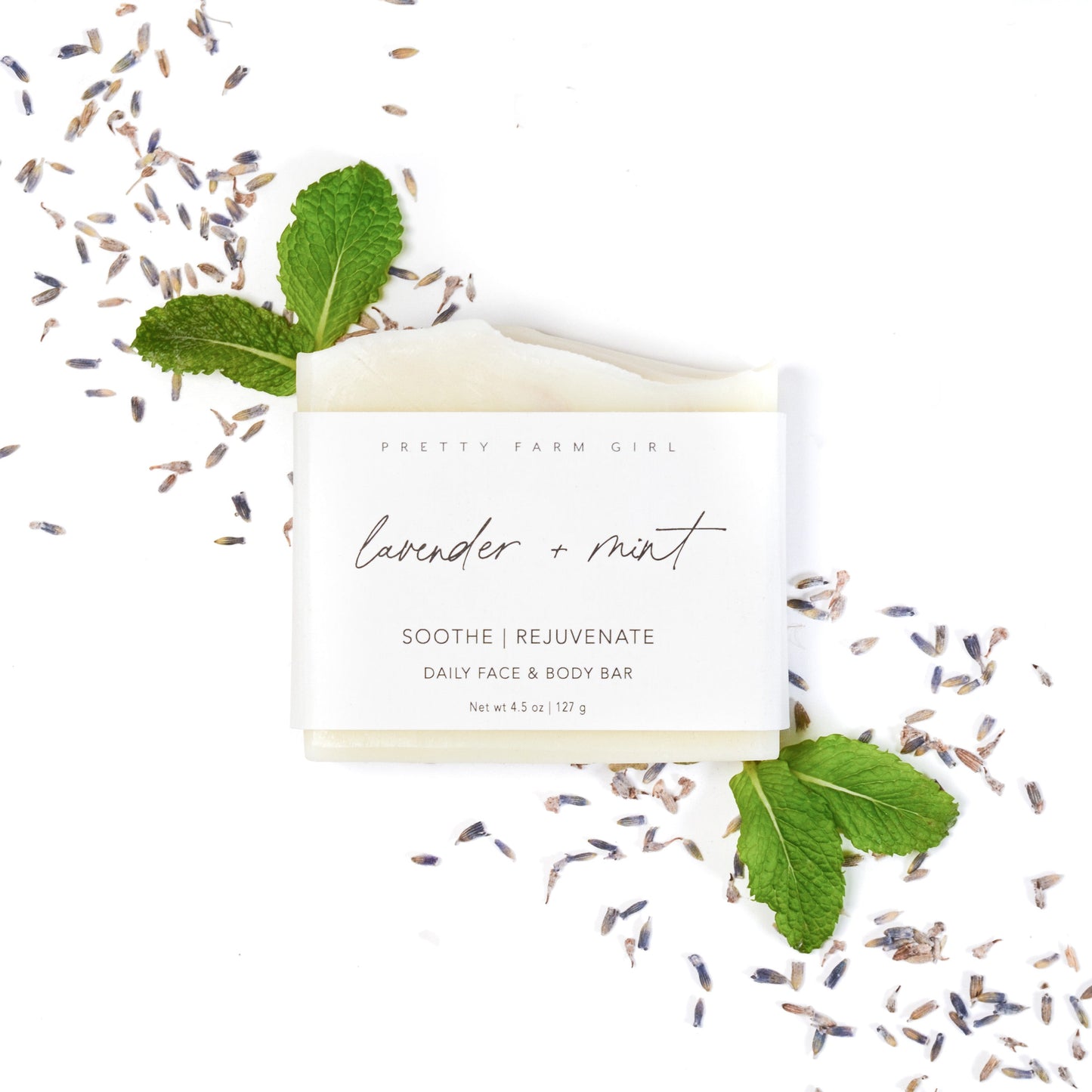 Lavender + Mint - Handmade Tallow Soap Bar