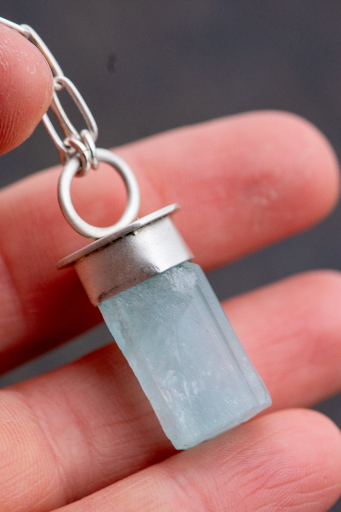 LIGHTED WAY AQUAMARINE NECKLACE