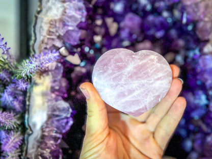 Rose Quartz Crystal Hearts