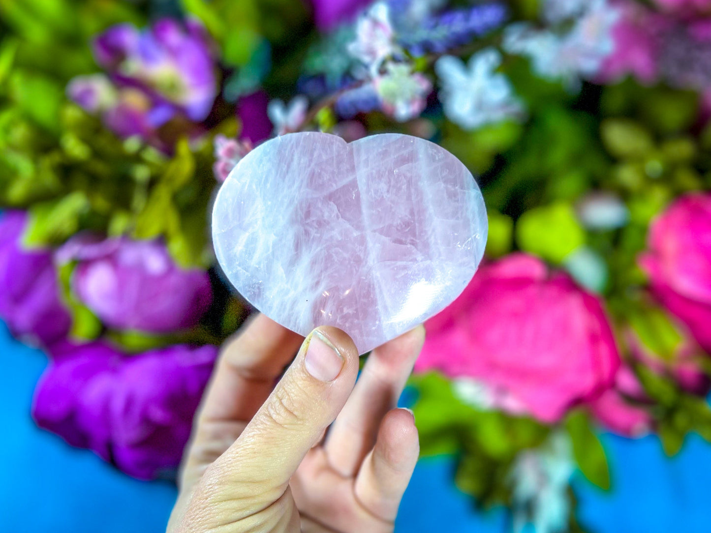 Rose Quartz Crystal Hearts