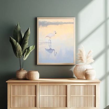 Flamingo at Dawn II - Original Painting