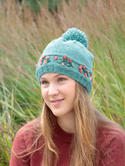 Mathilde Wool Knit Embroidered Hat