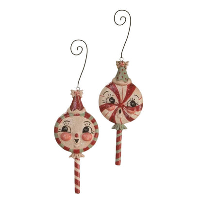 Handpainted Merrymint Ornaments Set/2 by Johanna Parker for Bethany Lowe