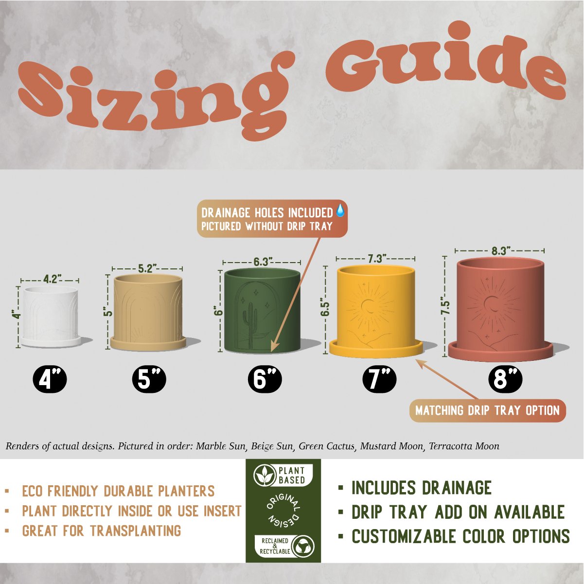 Mid-Century Ribbed Planter