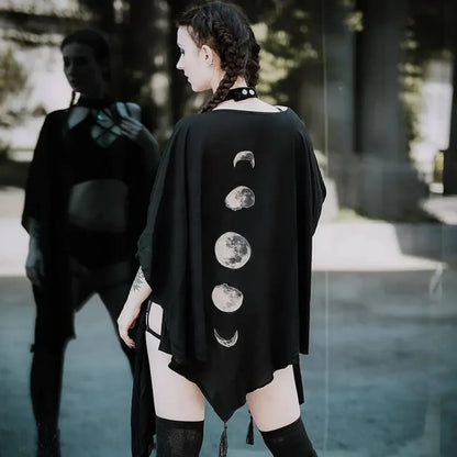 Moon Phase Gothic Tassel Cloak