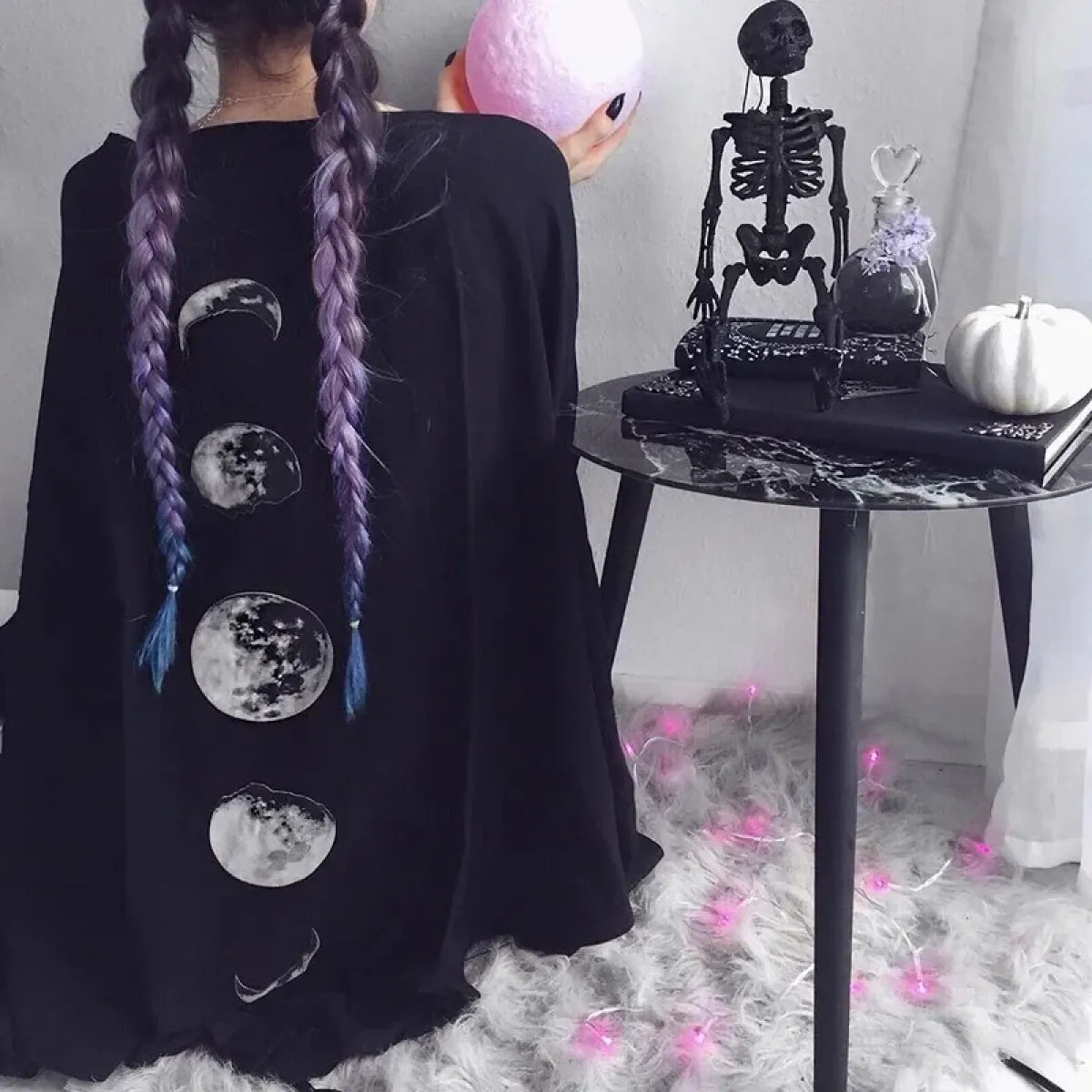 Moon Phase Gothic Tassel Cloak