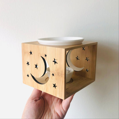 Moon & Stars -- Bamboo Oil & Wax Melt Burner