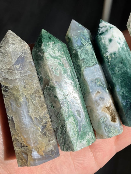 Moss Agate Tower – 3”