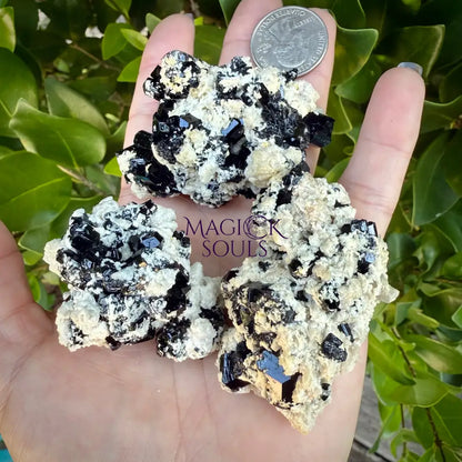 Natural Black Schorl Tourmaline & Smoky Quartz – Namibia