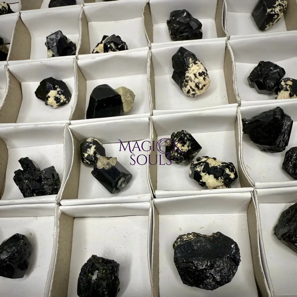 Natural Black Schorl Tourmaline & Smoky Quartz – Namibia