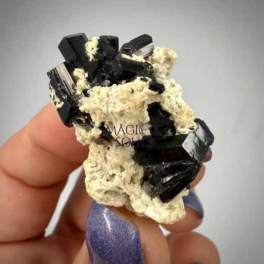 Natural Black Schorl Tourmaline & Smoky Quartz – Namibia