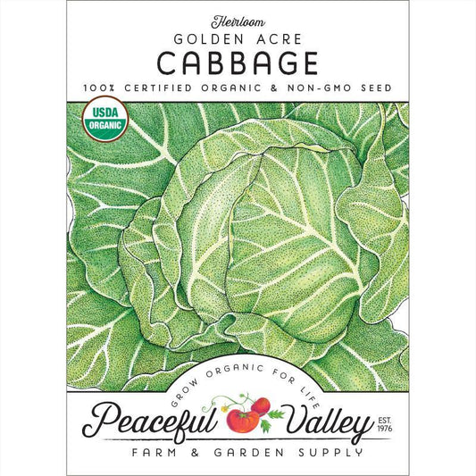 Cabbage, Golden Acre, Seeds (Organic)