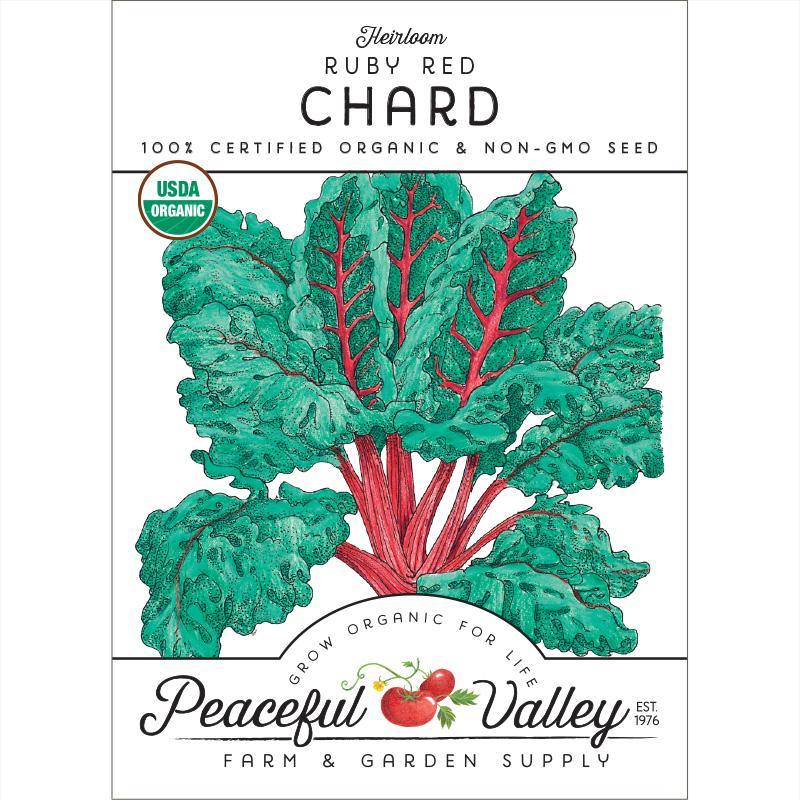 Chard Seeds, Red Ruby  (Organic)