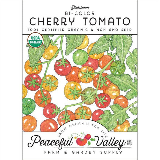 Cherry Tomato Seeds, Bi-color  (Organic)