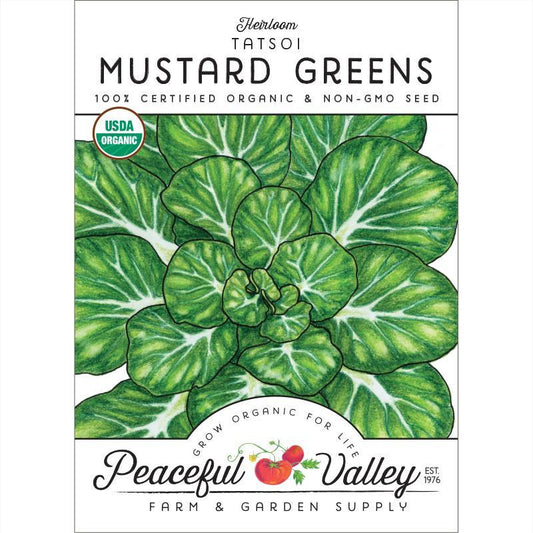 Mustard Greens Seeds, Tatsoi (Organic)