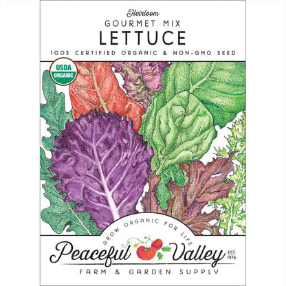 Lettuce Seeds, Gourmet Mix  (Organic)