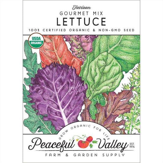 Lettuce Seeds, Gourmet Mix  (Organic)
