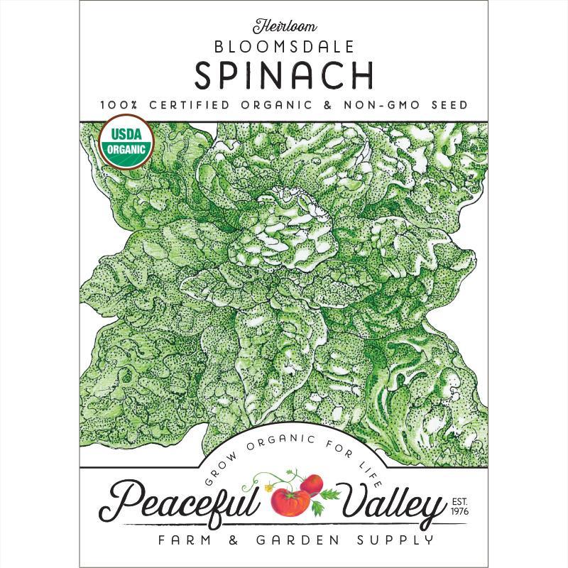 Spinach Seeds (Organic) Bloomsdale