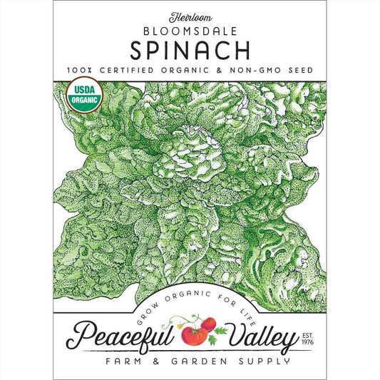 Spinach Seeds (Organic) Bloomsdale