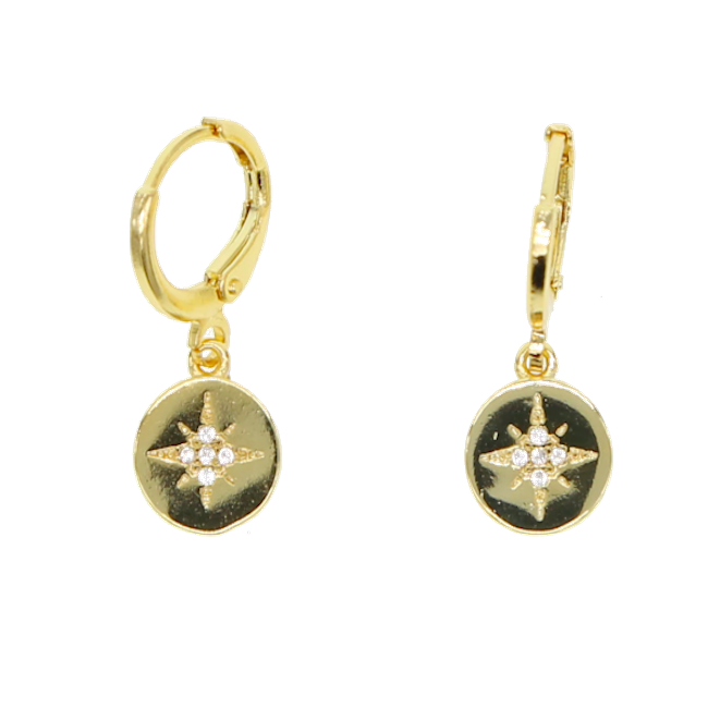 North Star Mini Hoop Earrings