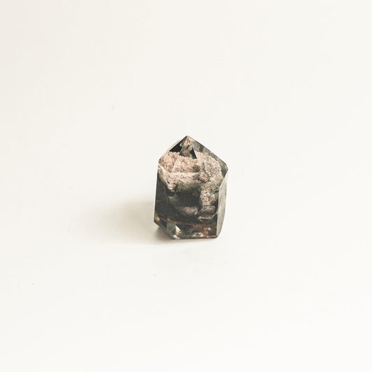Hematite Phantom Quartz Crystal Tower | Short