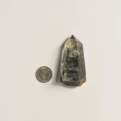 Hematite Phantom Quartz Crystal Tower | Tall