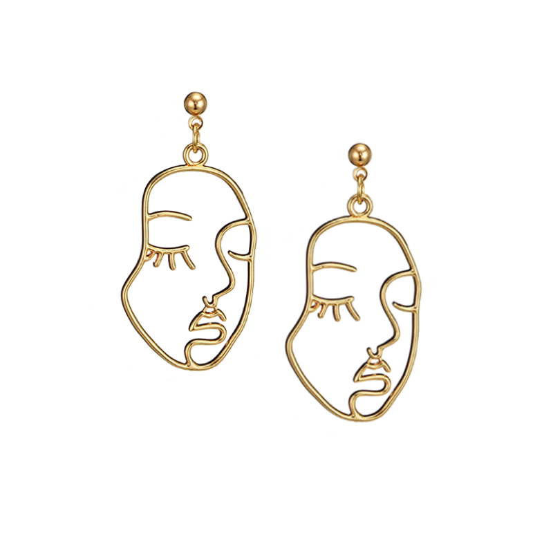 Picasso Face Earrings