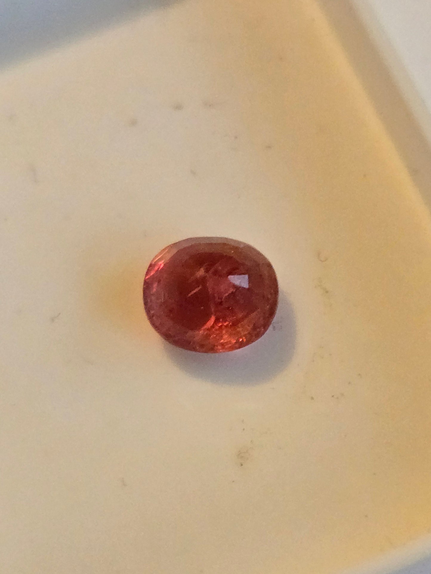 Pink spinel facet
