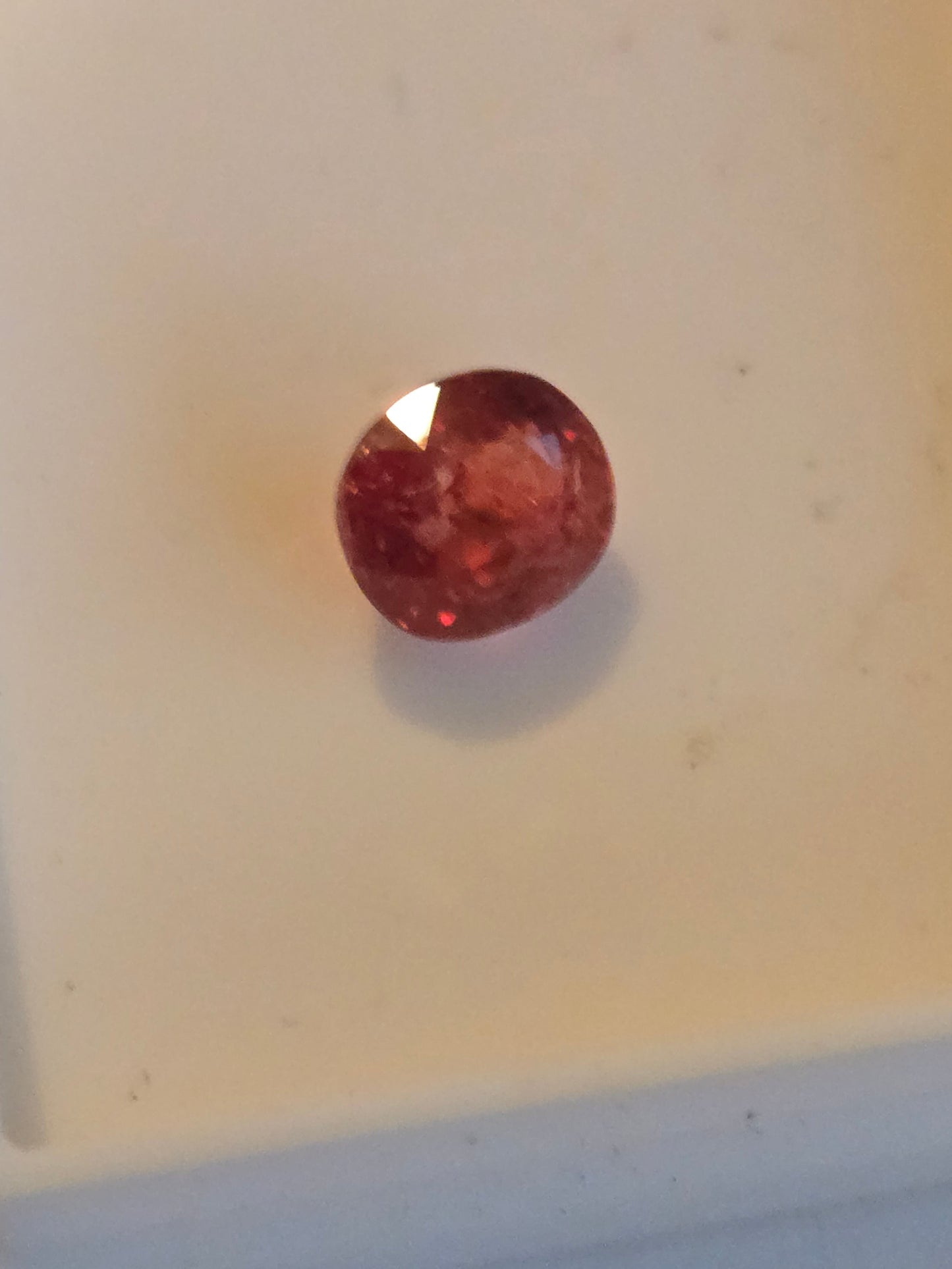 Pink spinel facet