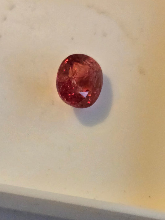 Pink spinel facet