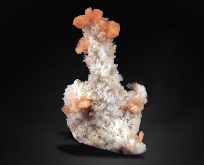 Pink Stilbite Crystals on Chalcedony #W41