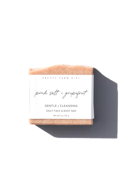 Pink Salt + Grapefruit - Handmade Tallow & Goat Milk Soap Bar