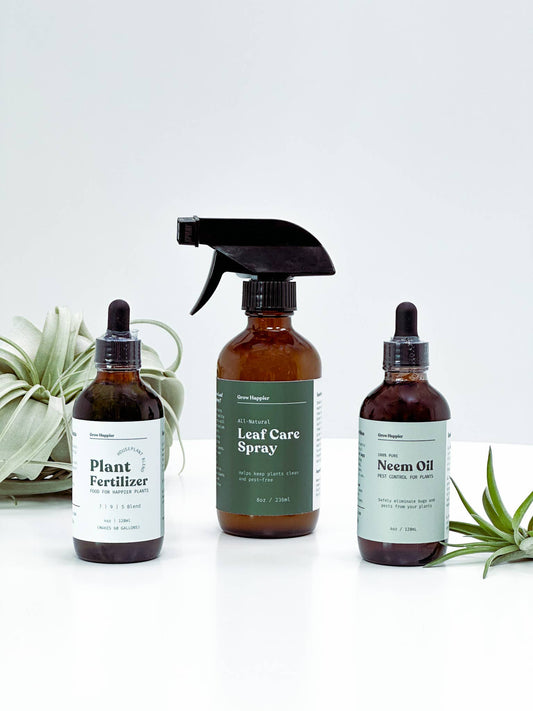 Plant Care Bundle - Neem Oil, Fertilizer, Leaf Spray