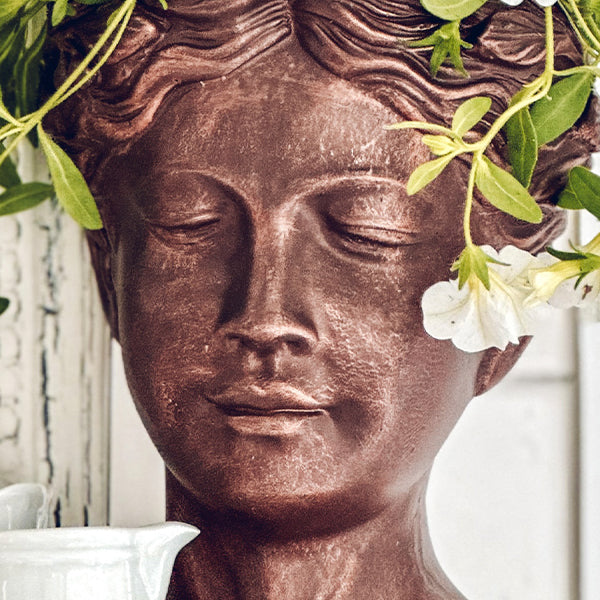 Bronze Goddess Statue Outdoor Planter