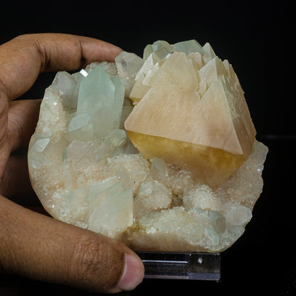 Powellite with Stilbite Rare Find Natural Mineral Specimen # B 7033