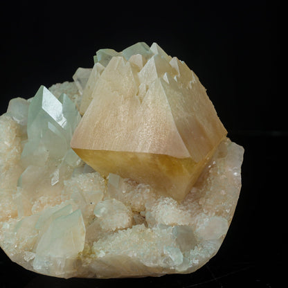 Powellite with Stilbite Rare Find Natural Mineral Specimen # B 7033